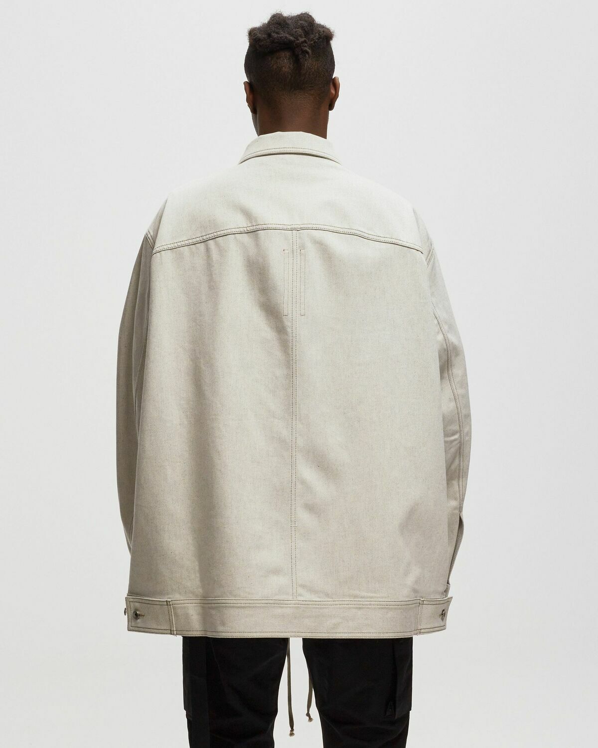 Rick Jacket Rick Owens Drkshdw Jumbo Worker Denim Jacket Beige Denim Jackets Rick Owens