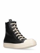 RICK OWENS - Leather High Top Sneakers