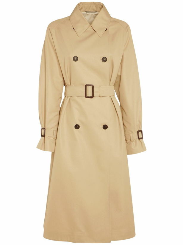 Photo: WEEKEND MAX MARA Canasta Cotton Blend Trench Coat