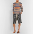 Loewe - Paula's Ibiza Embroidered Striped Knitted Sweater - Multi