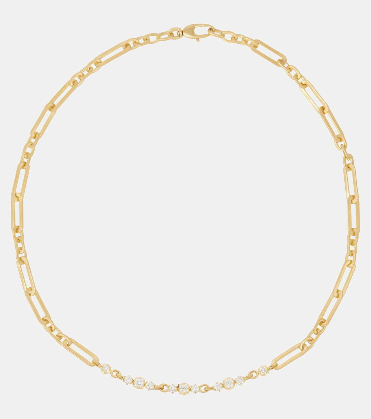 Jade Trau Paige 18kt gold chain necklace with diamonds