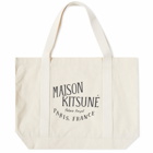 Maison Kitsuné Men's Palais Royal Shopping Bag in Ecru