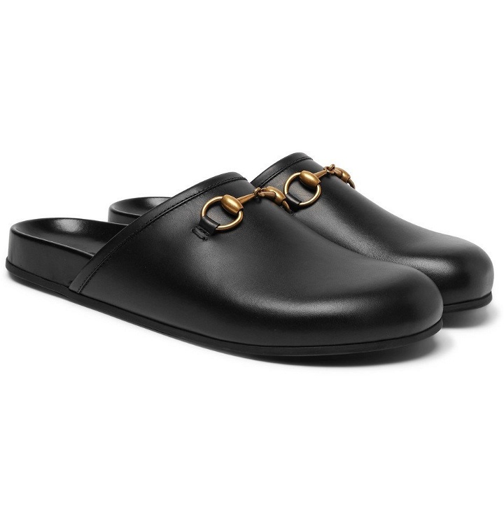 Photo: Gucci - Horsebit Leather Sandals - Men - Black
