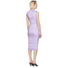 Victoria Beckham Purple Linear Fitted Dress