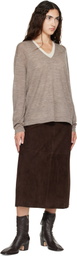 Lauren Manoogian Brown Square Arch Ankle Boots