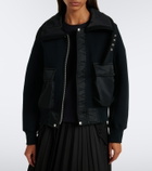 Sacai Paneled cotton-blend blouson jacket