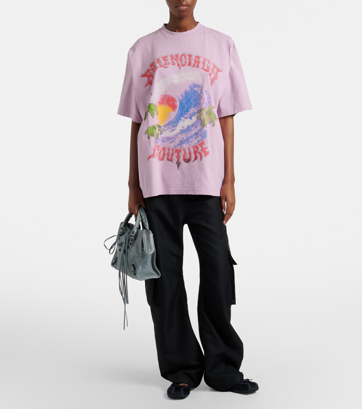 Balenciaga Printed cotton jersey T-shirt
