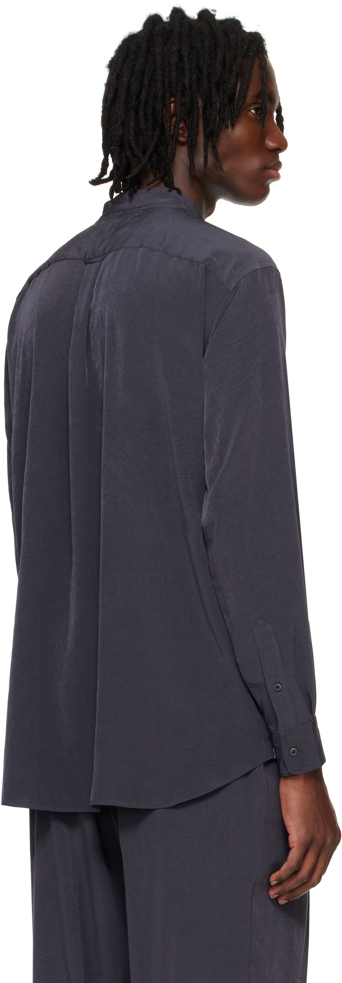 RAINMAKER KYOTO Gray Band Collar Shirt