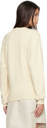Maison Kitsuné Beige Fox Cafe Kitsune Classic Sweatshirt