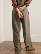 The Row - Rufus Wide-Leg Pleated Woven Trousers - Brown
