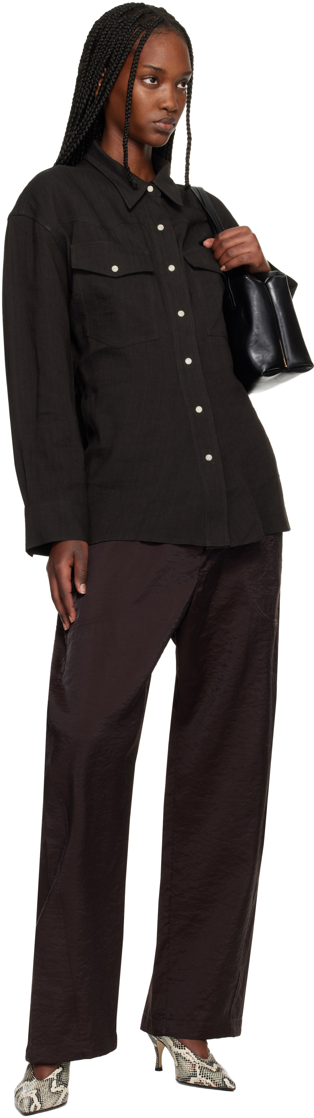 Studio Nicholson Brown Krauss Shirt
