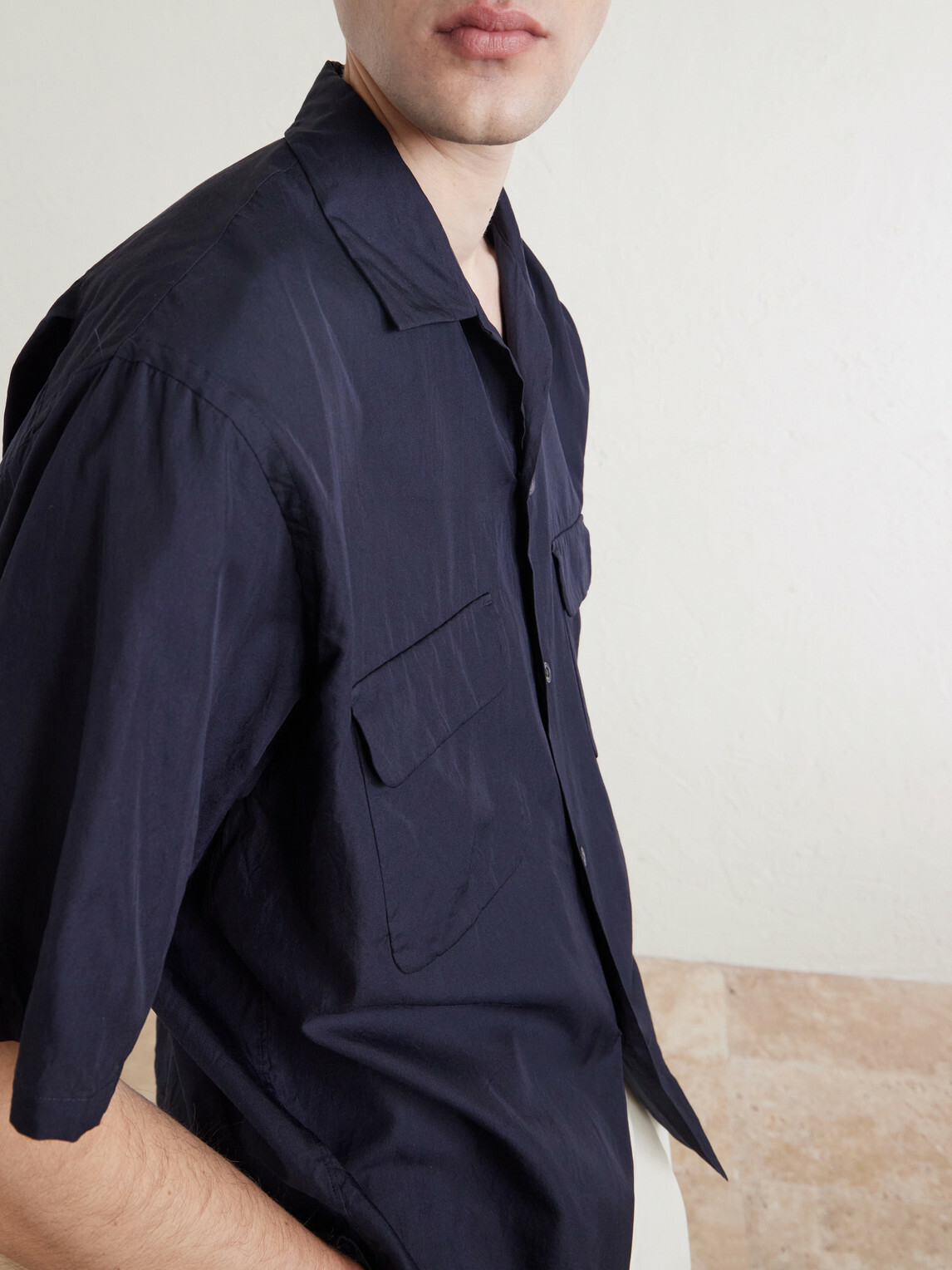 Kaptain Sunshine - Cotton and Silk-Blend Shirt - Blue