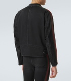 Gucci Web Stripe denim biker jacket