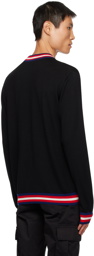 Balmain Black Jacquard Sweater