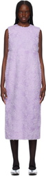 Comme des Garçons Purple Tulle Tape Embroidery Midi Dress