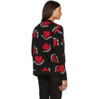 Amiri Black Cashmere Hearts Cardigan