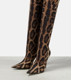 Dolce&Gabbana - x Kim leopard-print over-the-knee boots