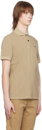 BOSS Beige Bonded Polo