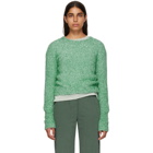 Sies Marjan Green Cropped Lurex Courtney Sweater