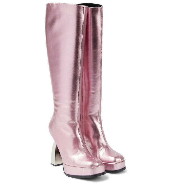 Photo: Nodaleto Angel metallic leather knee-high boots