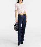 Magda Butrym Cropped floral-appliqué T-shirt