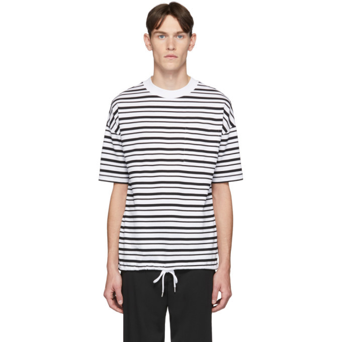 Boss White Striped Summery Tames T-Shirt BOSS