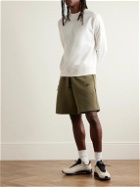 Nike - Sportswear Club Logo-Embroidered Cotton-Blend Tech Fleece Sweatshirt - White
