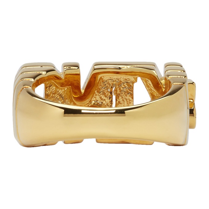 Dolce & Gabbana Gold-Tone Brass Ring - S