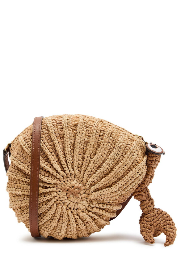 Photo: Anya Hindmarch Hermit Crab Raffia and Leather Cross-body bag - Natural - One Size