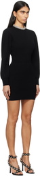 Alexander Wang Black Crystal Tubular Necklace Minidress