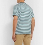 Sunspel - Striped Cotton-Jersey T-Shirt - Teal