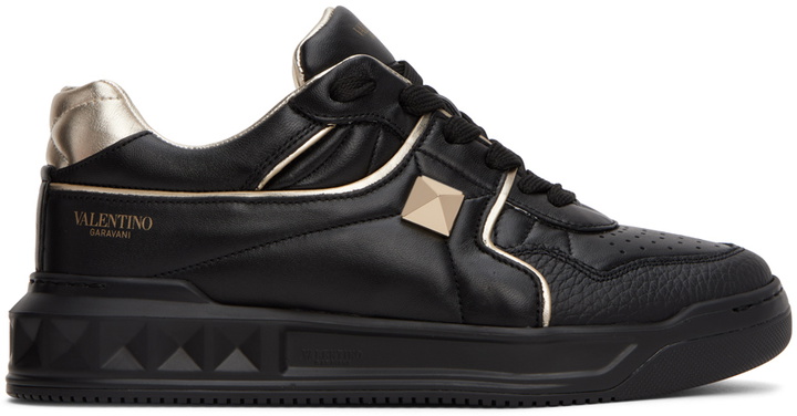 Photo: Valentino Garavani Black One Stud Sneakers