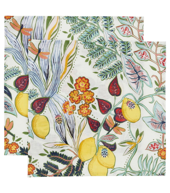 Photo: La DoubleJ Botanical set of 2 linen napkins