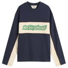 Brain Dead Men's Heavyweight Panelled Long Sleeve T-Shirt in Navy