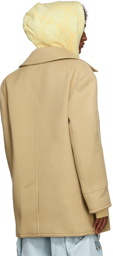 We11done Beige Classic Wool Peacoat