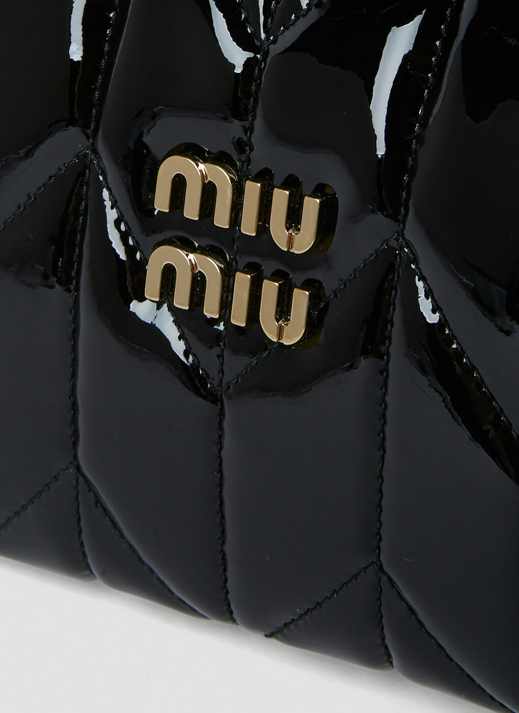 Spirit Mini Shoulder Bag in Black Miu Miu