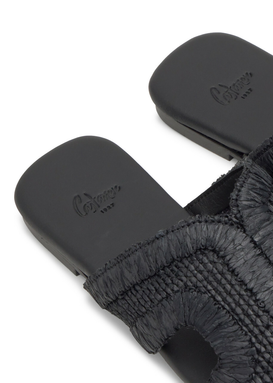 Castañer Philipa Raffia Sandals Black