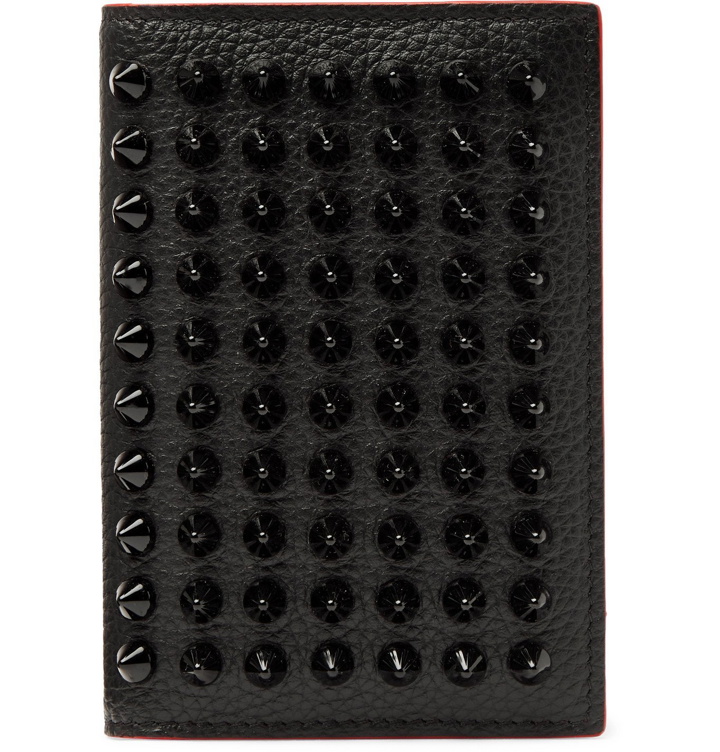 Photo: Christian Louboutin - Studded Full-Grain Leather Cardholder - Black