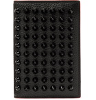 Christian Louboutin - Studded Full-Grain Leather Cardholder - Black