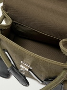 READYMADE - Dr. Woo Monster Cross-Grain Leather-Trimmed Cotton-Drill Messenger Bag