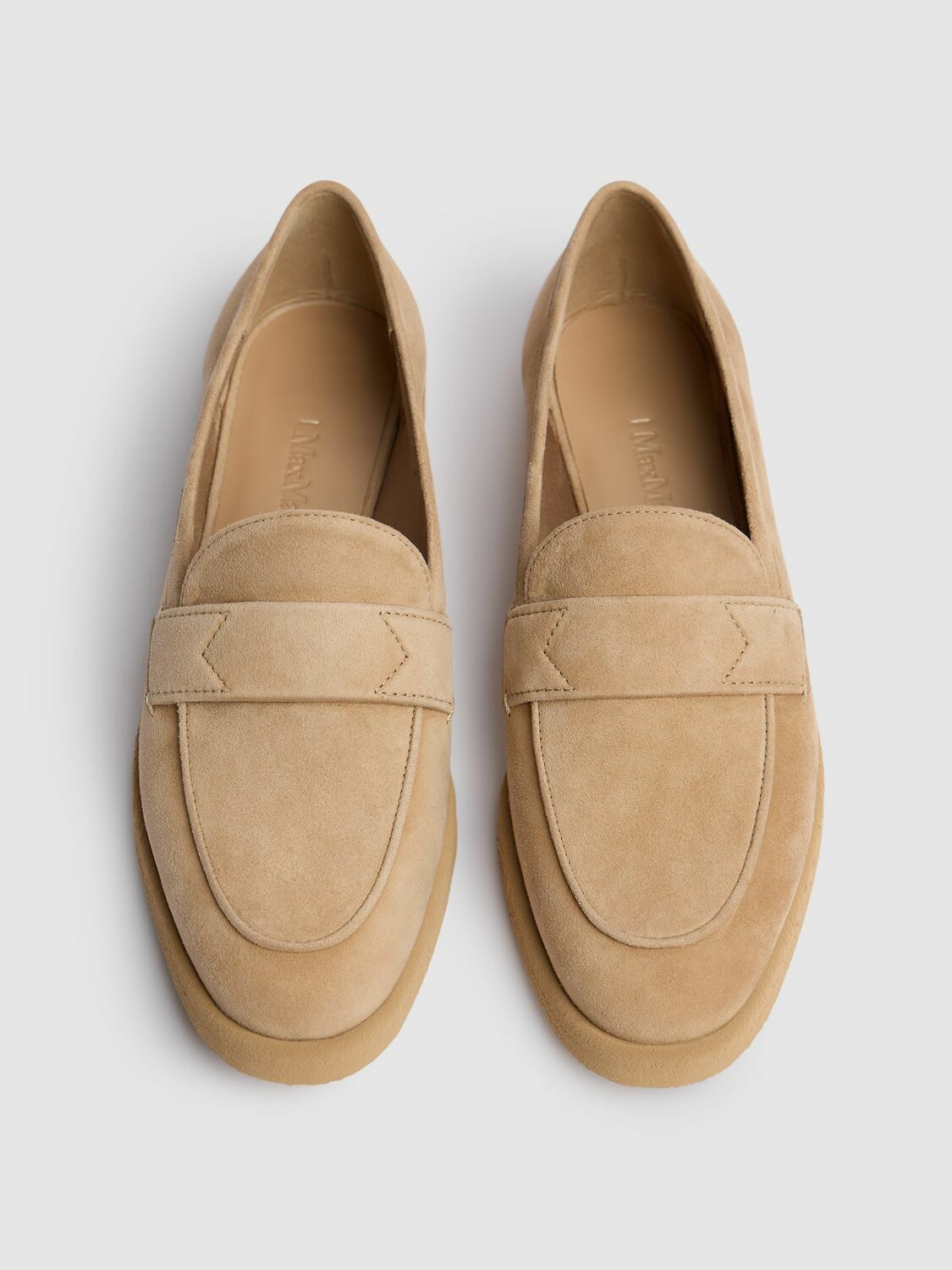 MAX MARA 20mm Softmoc Suede Loafers Max Mara