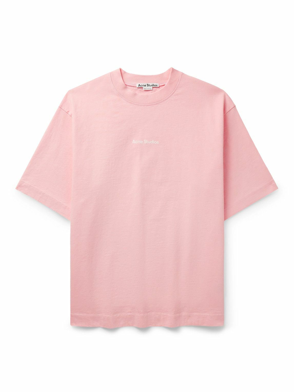 Acne Studios - Extorr Logo-Flocked Garment-Dyed Cotton-Jersey T