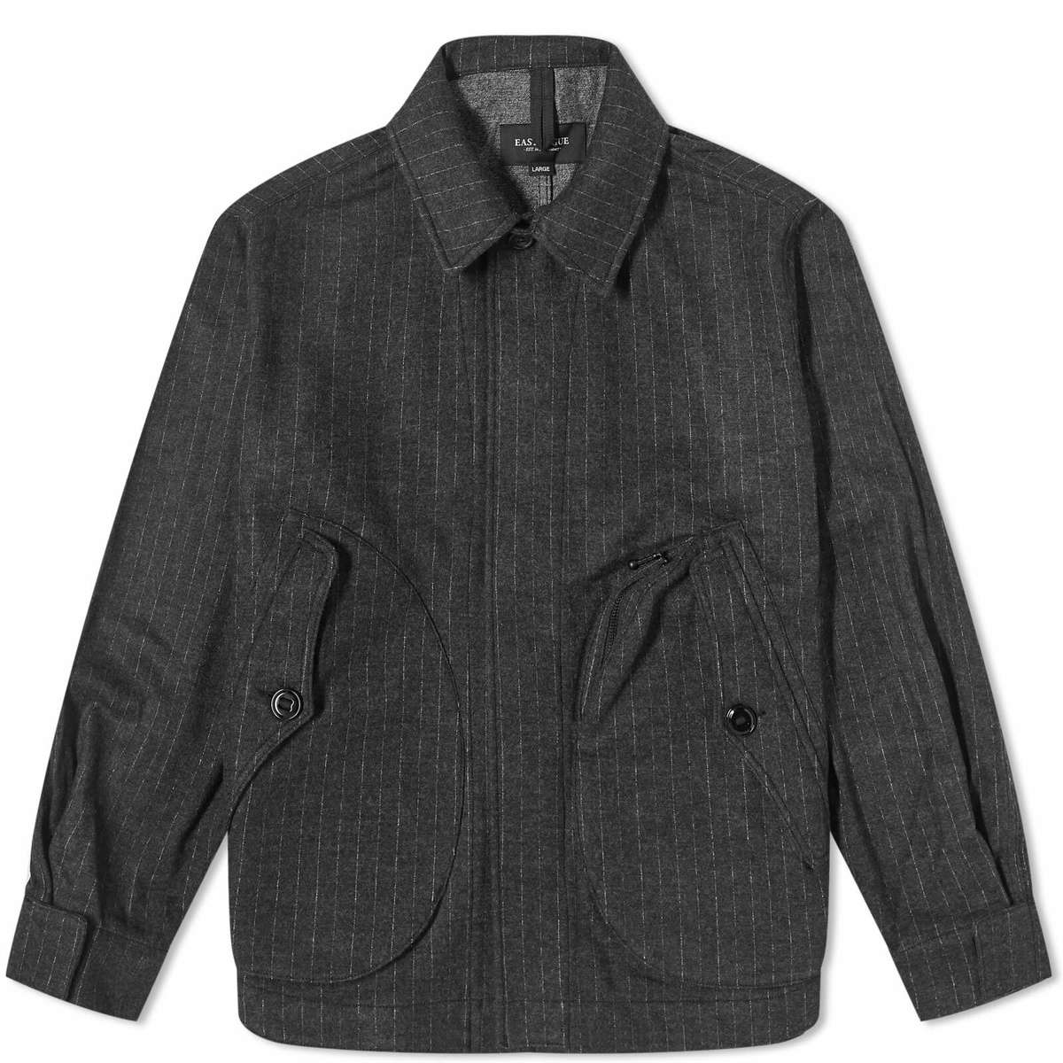 Eastlogue Men's OG106 Shirt Jacket in Grey Chalk Stripe