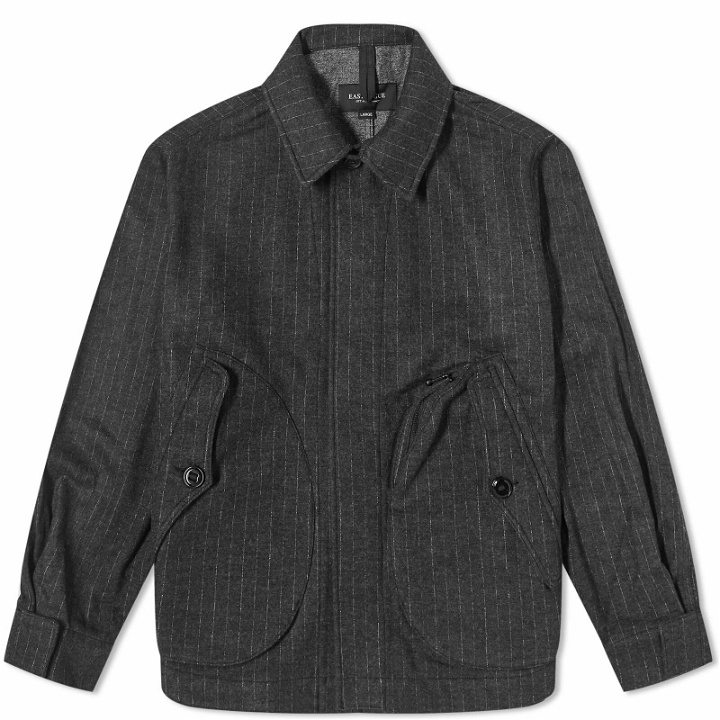 Photo: Eastlogue Men's OG106 Shirt Jacket in Grey Chalk Stripe