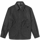 Eastlogue Men's OG106 Shirt Jacket in Grey Chalk Stripe