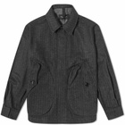 Eastlogue Men's OG106 Shirt Jacket in Grey Chalk Stripe