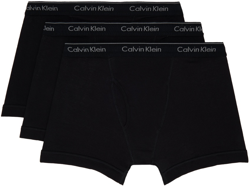 Photo: Calvin Klein Underwear Three-Pack Black Boxer Briefs