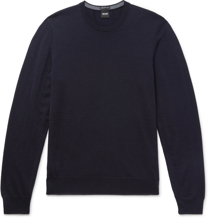 Photo: Hugo Boss - Virgin Wool Sweater - Blue