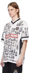 Martine Rose White Printed 'Local Hero' Football Jersey