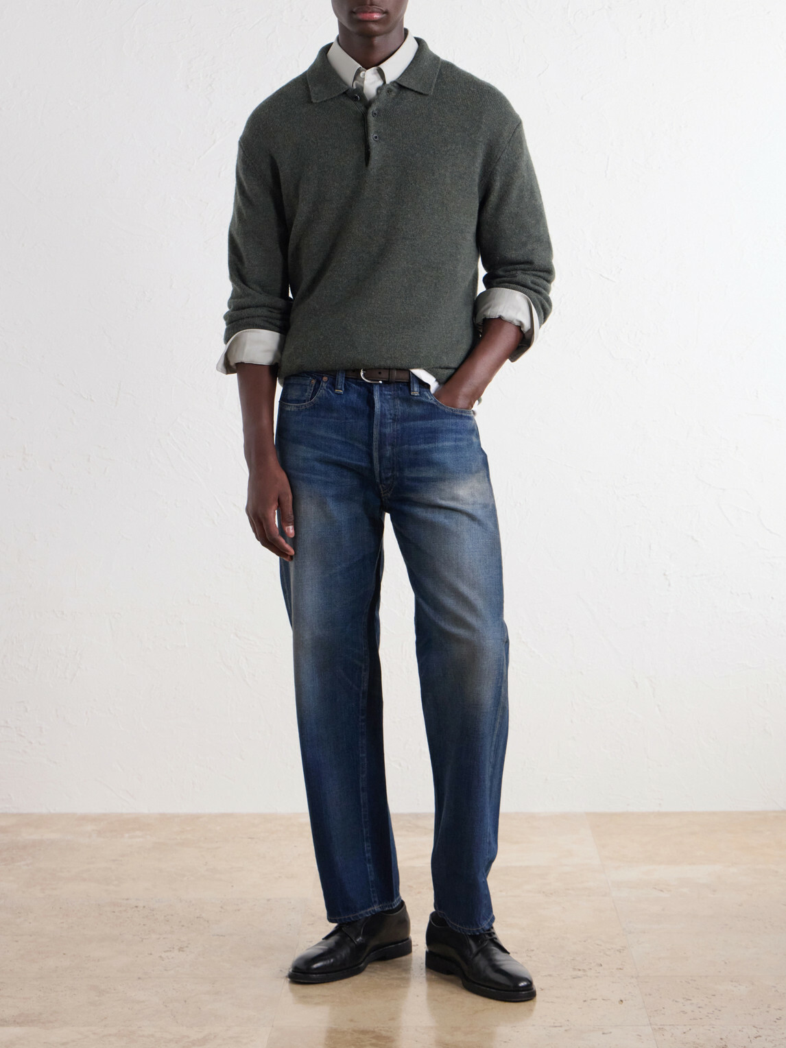 A.PRESSE - Tapered Jeans - Blue